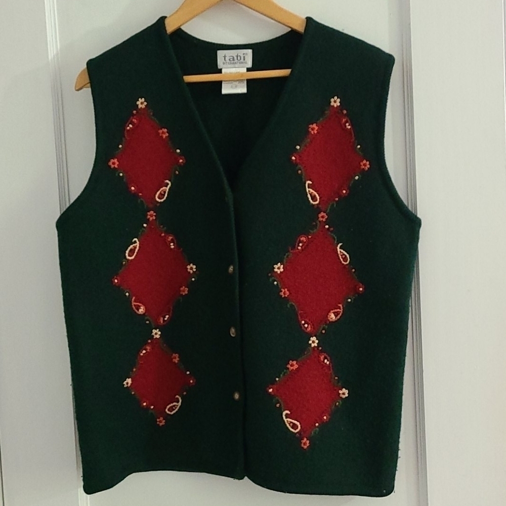 Tabi International Vintage Wool Vest, L - Picture 8 of 10